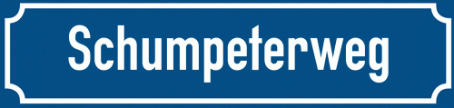 Straßenschild Schumpeterweg