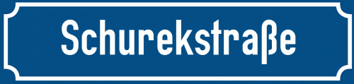 Straßenschild Schurekstraße