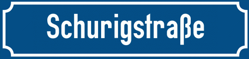 Straßenschild Schurigstraße