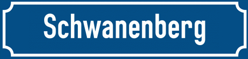 Straßenschild Schwanenberg