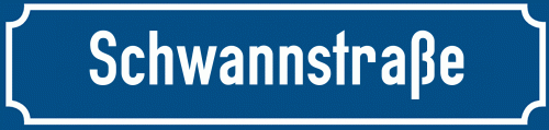 Straßenschild Schwannstraße
