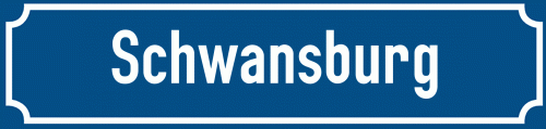 Straßenschild Schwansburg