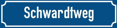 Straßenschild Schwardtweg