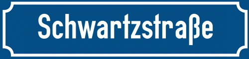 Straßenschild Schwartzstraße