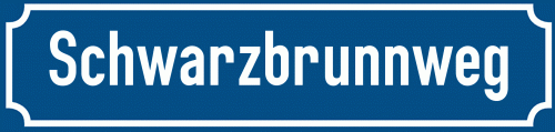 Straßenschild Schwarzbrunnweg