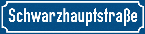 Straßenschild Schwarzhauptstraße