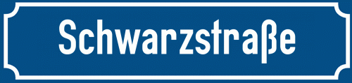Straßenschild Schwarzstraße