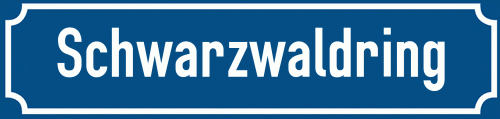 Straßenschild Schwarzwaldring