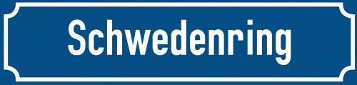 Straßenschild Schwedenring zum kostenlosen Download