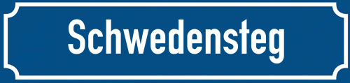 Straßenschild Schwedensteg