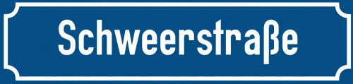 Straßenschild Schweerstraße