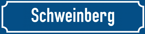 Straßenschild Schweinberg