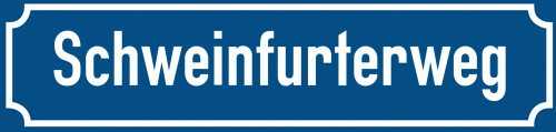 Straßenschild Schweinfurterweg