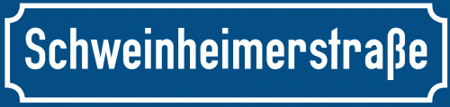 Straßenschild Schweinheimerstraße