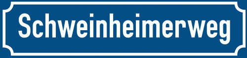 Straßenschild Schweinheimerweg