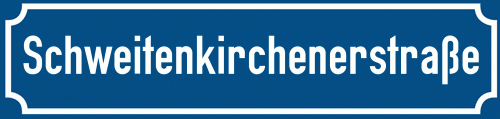Straßenschild Schweitenkirchenerstraße