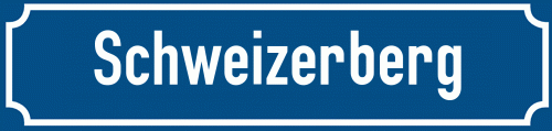 Straßenschild Schweizerberg
