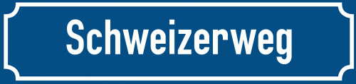 Straßenschild Schweizerweg