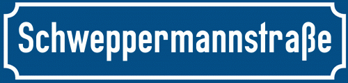 Straßenschild Schweppermannstraße