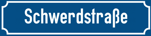 Straßenschild Schwerdstraße