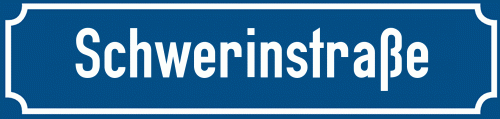 Straßenschild Schwerinstraße
