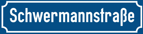 Straßenschild Schwermannstraße