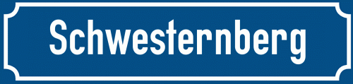 Straßenschild Schwesternberg