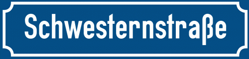 Straßenschild Schwesternstraße