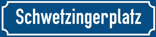 Straßenschild Schwetzingerplatz