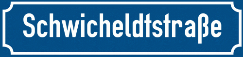 Straßenschild Schwicheldtstraße