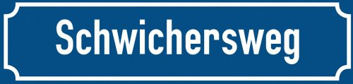 Straßenschild Schwichersweg