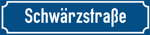Straßenschild Schwärzstraße zum kostenlosen Download