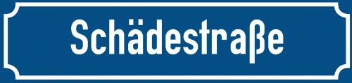 Straßenschild Schädestraße