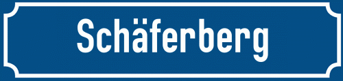 Straßenschild Schäferberg