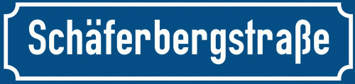 Straßenschild Schäferbergstraße