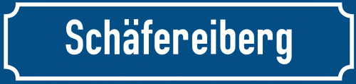 Straßenschild Schäfereiberg
