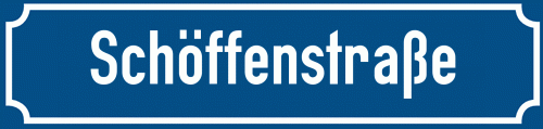 Straßenschild Schöffenstraße