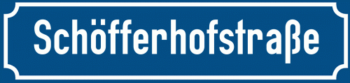 Straßenschild Schöfferhofstraße