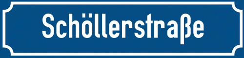 Straßenschild Schöllerstraße