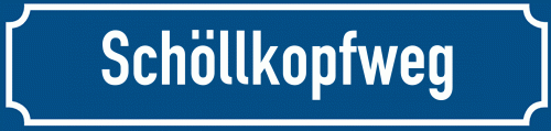 Straßenschild Schöllkopfweg
