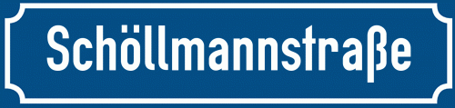 Straßenschild Schöllmannstraße