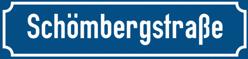 Straßenschild Schömbergstraße