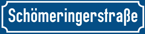 Straßenschild Schömeringerstraße