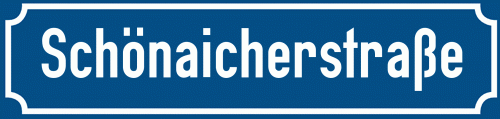 Straßenschild Schönaicherstraße