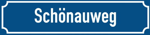 Straßenschild Schönauweg