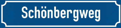 Straßenschild Schönbergweg