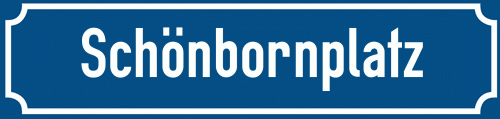 Straßenschild Schönbornplatz