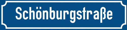 Straßenschild Schönburgstraße
