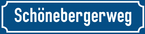 Straßenschild Schönebergerweg