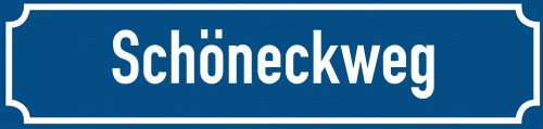 Straßenschild Schöneckweg